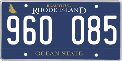 RI license plate 960085