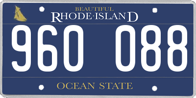 RI license plate 960088