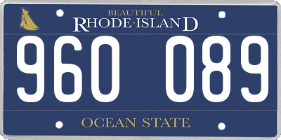 RI license plate 960089