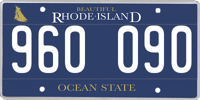 RI license plate 960090