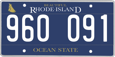 RI license plate 960091