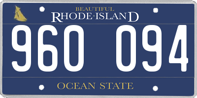 RI license plate 960094