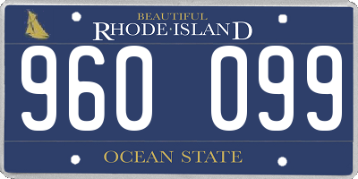 RI license plate 960099