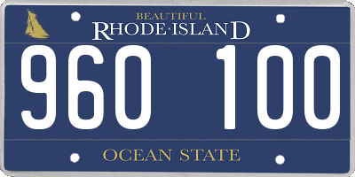 RI license plate 960100