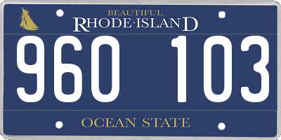RI license plate 960103