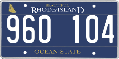 RI license plate 960104
