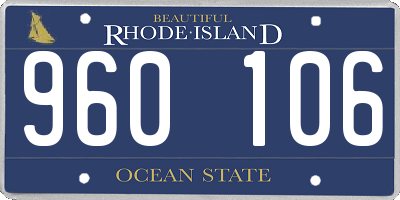 RI license plate 960106