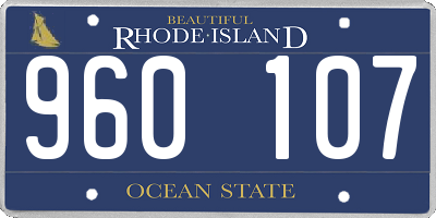 RI license plate 960107