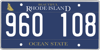 RI license plate 960108