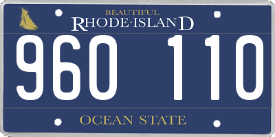 RI license plate 960110