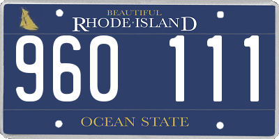 RI license plate 960111