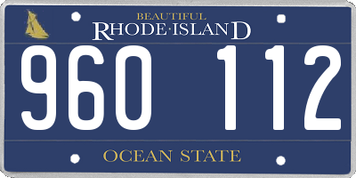 RI license plate 960112