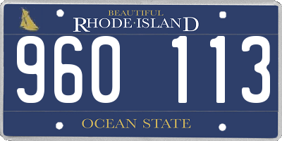RI license plate 960113
