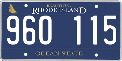RI license plate 960115