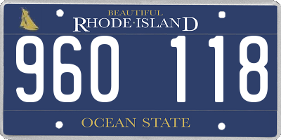 RI license plate 960118