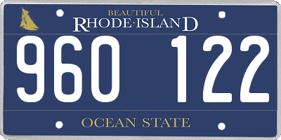 RI license plate 960122
