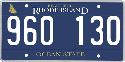 RI license plate 960130