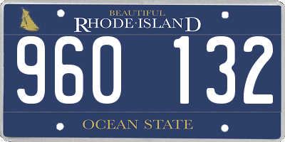 RI license plate 960132