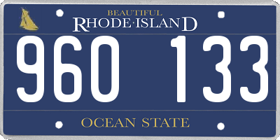 RI license plate 960133
