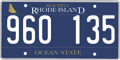 RI license plate 960135