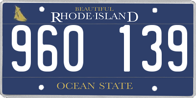RI license plate 960139