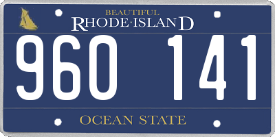 RI license plate 960141