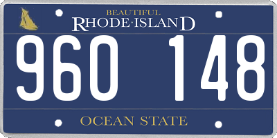 RI license plate 960148