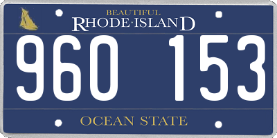 RI license plate 960153
