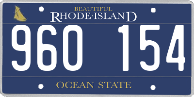 RI license plate 960154