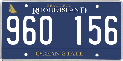 RI license plate 960156
