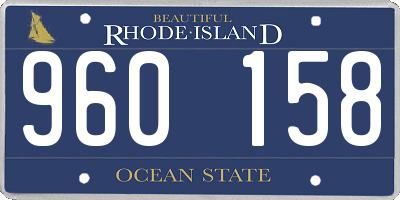 RI license plate 960158