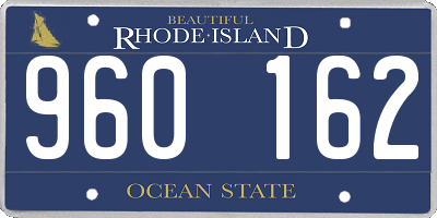RI license plate 960162