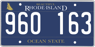 RI license plate 960163