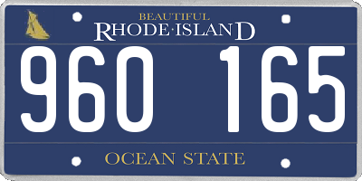 RI license plate 960165