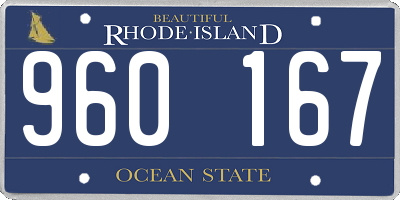RI license plate 960167