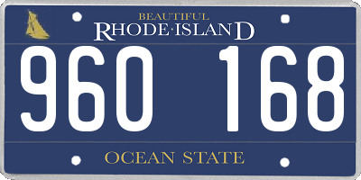 RI license plate 960168