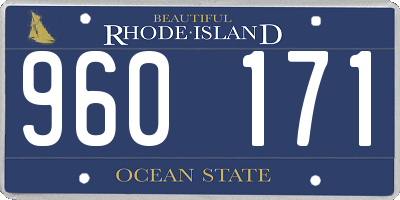RI license plate 960171