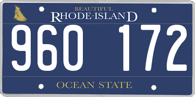 RI license plate 960172