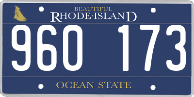 RI license plate 960173