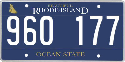 RI license plate 960177