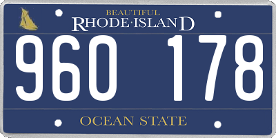 RI license plate 960178
