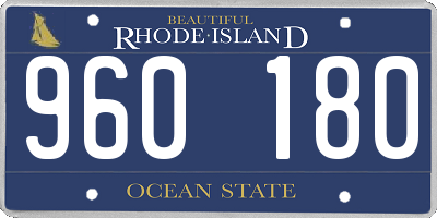 RI license plate 960180