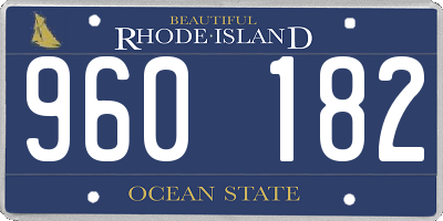 RI license plate 960182