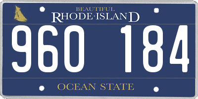 RI license plate 960184