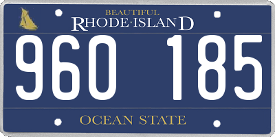 RI license plate 960185