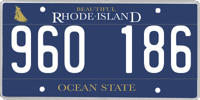 RI license plate 960186