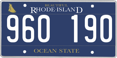 RI license plate 960190