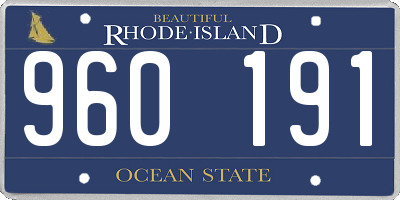 RI license plate 960191