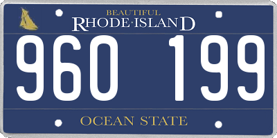 RI license plate 960199