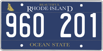RI license plate 960201